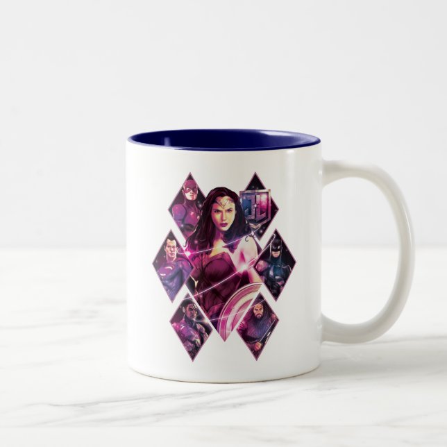 Justice League | Diamond Galactic Group Panels Two-Tone Coffee Mug (Right)