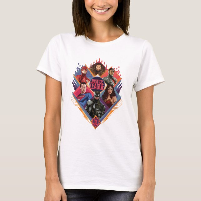 Justice League | Diamond Hatch Group Badge T-Shirt (Front)