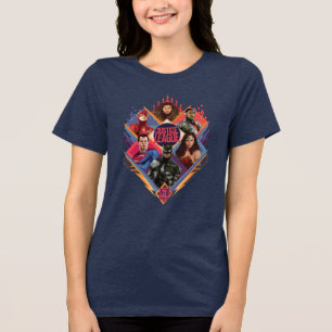 Justice League   Diamond Hatch Group Badge Tri-Blend Shirt