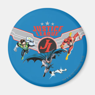 Justice League Flying Air Badge and Heroes Magnet