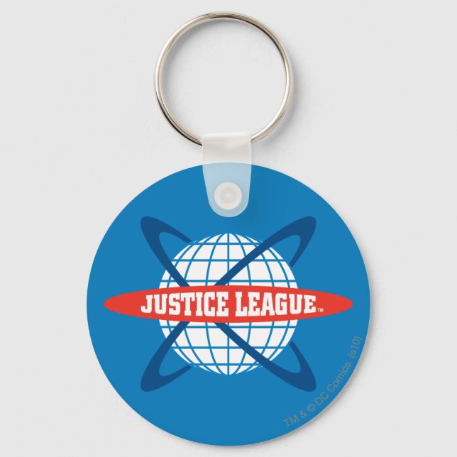 Justice League Globe Logo Key Ring (Front)