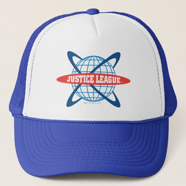 Justice League Globe Logo Trucker Hat (Front)
