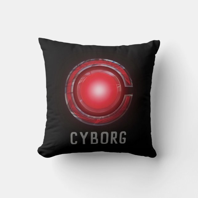 Justice League | Glowing Cyborg Symbol Cushion (Front)
