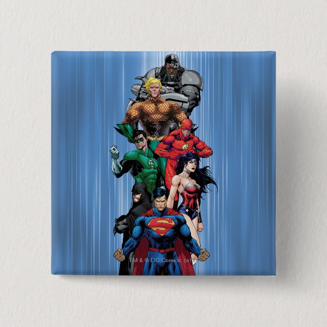Justice League - Group 3 15 Cm Square Badge (Front)