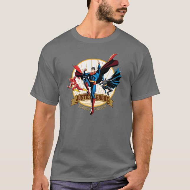 Justice League Heroes United T-Shirt (Front)