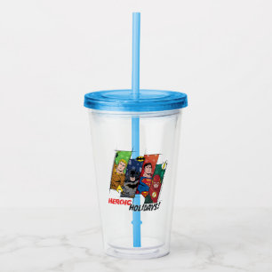 Justice League "Heroic Holidays!" Acrylic Tumbler