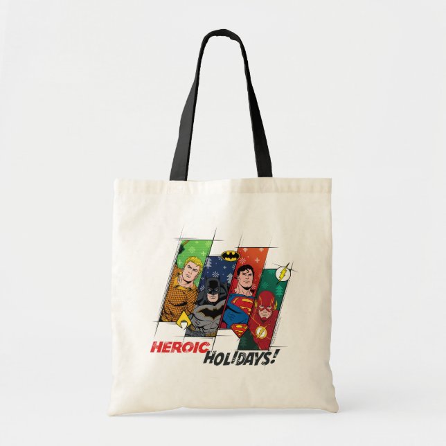 Justice League "Heroic Holidays!" Tote Bag (Front)
