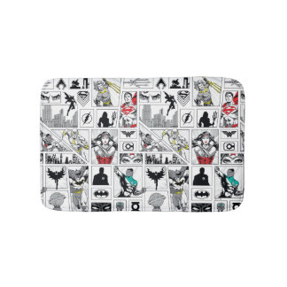 Justice League Heroic Panel Pattern Bath Mat