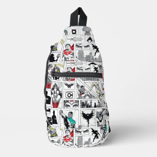 Justice League Heroic Panel Pattern Sling Bag