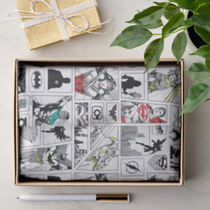 Justice League Heroic Panel Pattern Tissue Paper