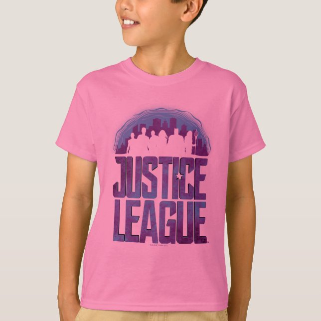 Justice League | Justice League City Silhouette T-Shirt (Front)