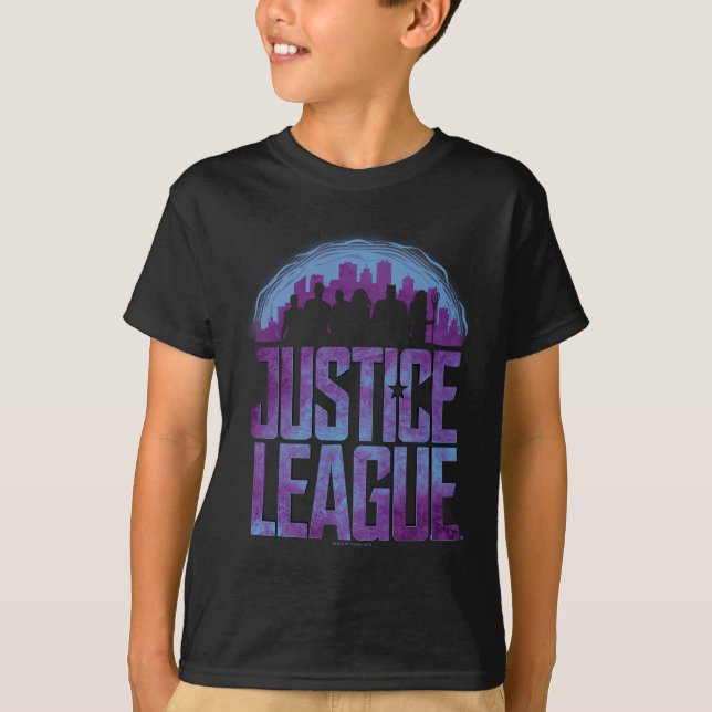 Justice League | Justice League City Silhouette T-Shirt (Front)