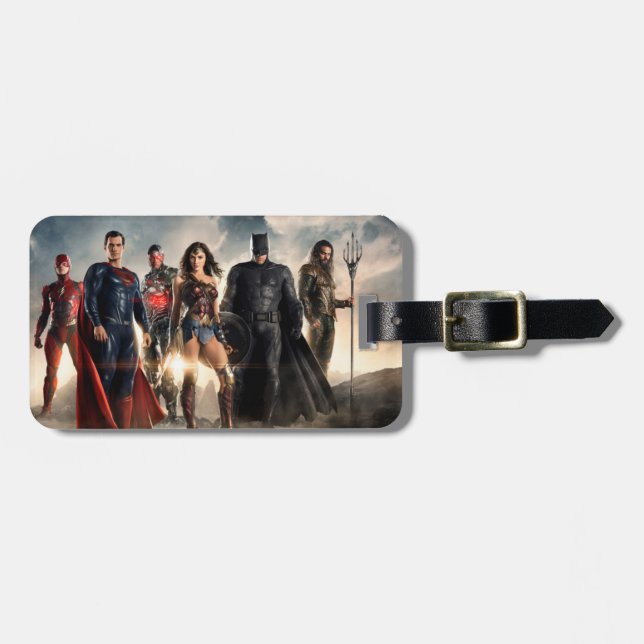 Justice League | Justice League On Battlefield Luggage Tag (Front Horizontal)