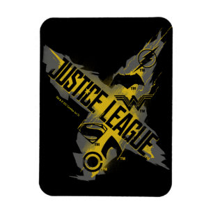 Justice League   Justice League & Team Symbols Magnet