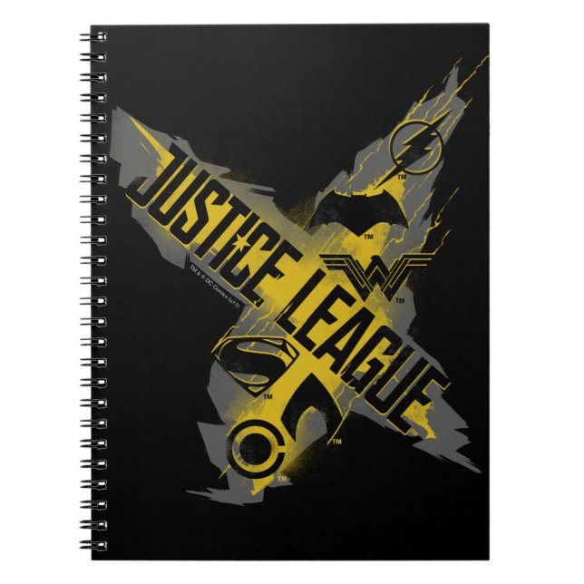 Justice League | Justice League & Team Symbols Spiral Notebook (Front)