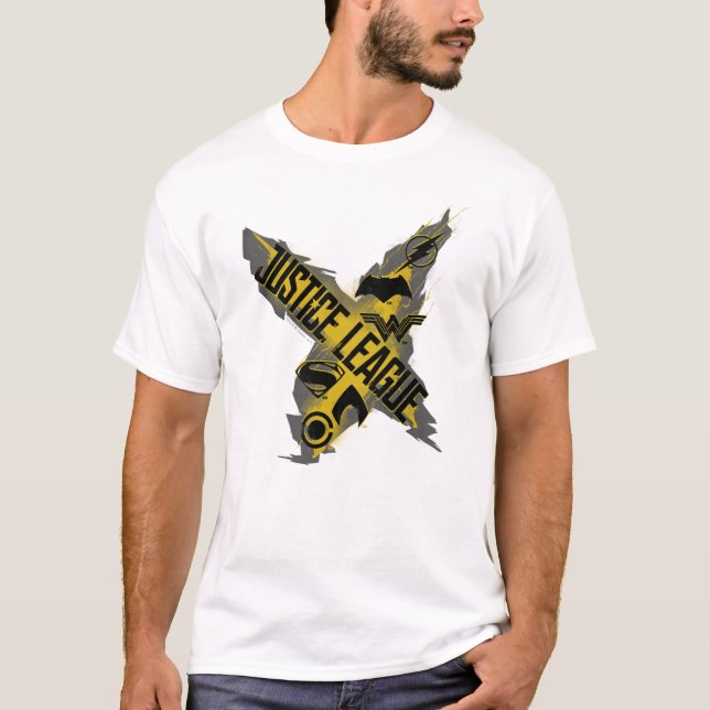 Justice League | Justice League & Team Symbols T-Shirt (Front)