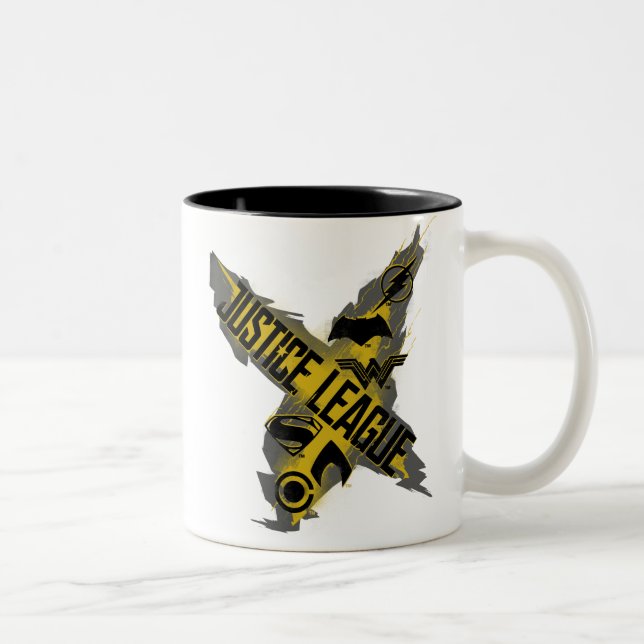 Justice League | Justice League & Team Symbols Two-Tone Coffee Mug (Right)