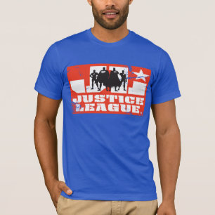 Justice League Logo and Character Silhouettes T-Shirt