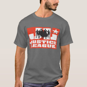 Justice League Logo and Character Silhouettes T-Shirt