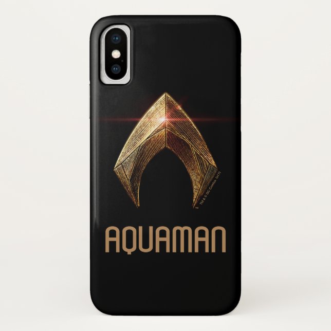 Justice League | Metallic Aquaman Symbol Case-Mate iPhone Case (Back)