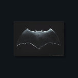 Justice League | Metallic Batman Symbol Canvas Print<br><div class="desc">This is Batman's worn metallic bat symbol from the Justice League movie.</div>