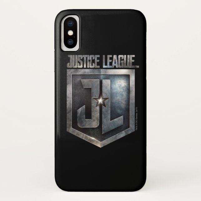 Justice League | Metallic JL Shield Case-Mate iPhone Case (Back)