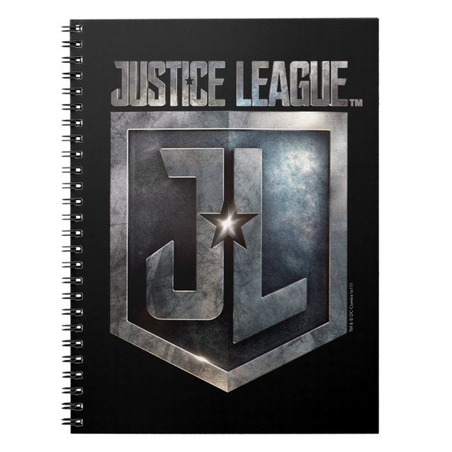 Justice League | Metallic JL Shield Spiral Notebook (Front)