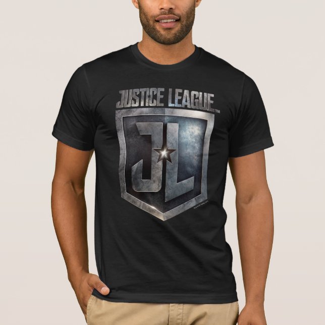 Justice League | Metallic JL Shield T-Shirt (Front)