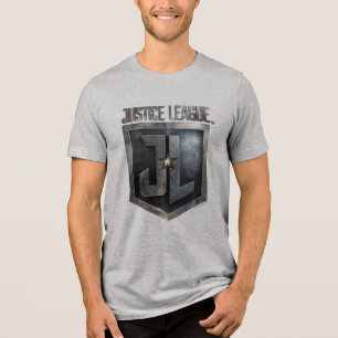 Justice League   Metallic JL Shield Tri-Blend Shirt
