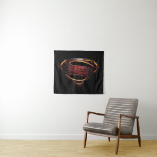 Justice League   Metallic Superman Symbol Tapestry