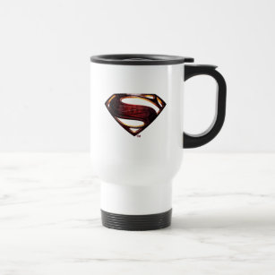 Justice League   Metallic Superman Symbol Travel Mug