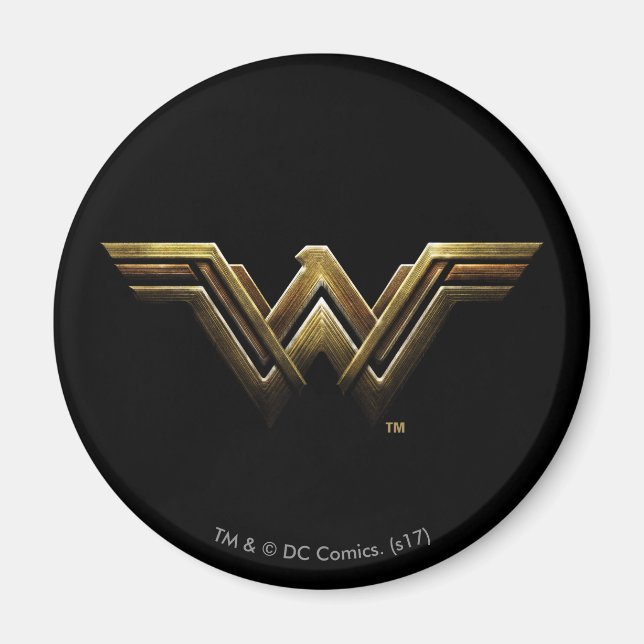 Justice League | Metallic Wonder Woman Symbol Magnet (Front)