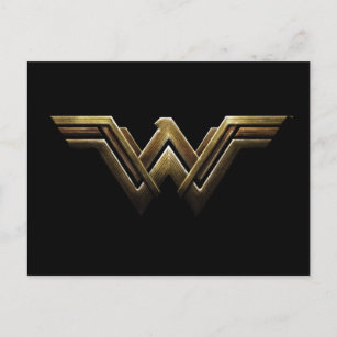 Justice League   Metallic Wonder Woman Symbol Postcard