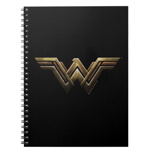 Justice League | Metallic Wonder Woman Symbol Spiral Notebook (Front)