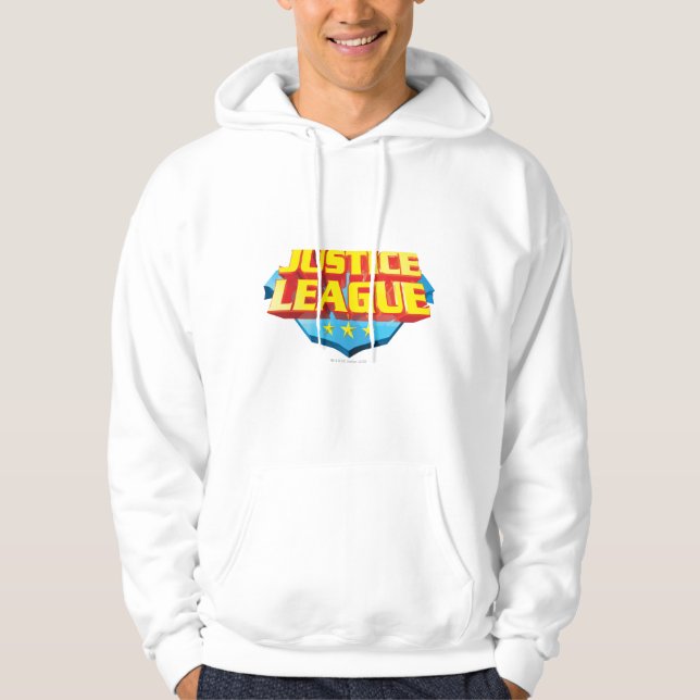 Justice League Name and Shield Logo Hoodie (Front)