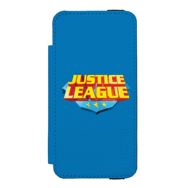 Justice League Name and Shield Logo Incipio iPhone Wallet Case (Folio Front)
