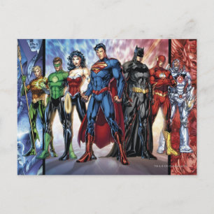 Justice League   New 52 Justice League Line Up Postcard