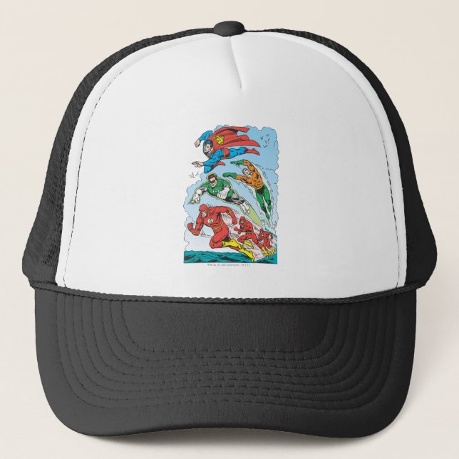 Justice League of America Group 3 Trucker Hat (Front)