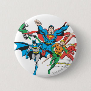 Justice League of America Group 4 6 Cm Round Badge