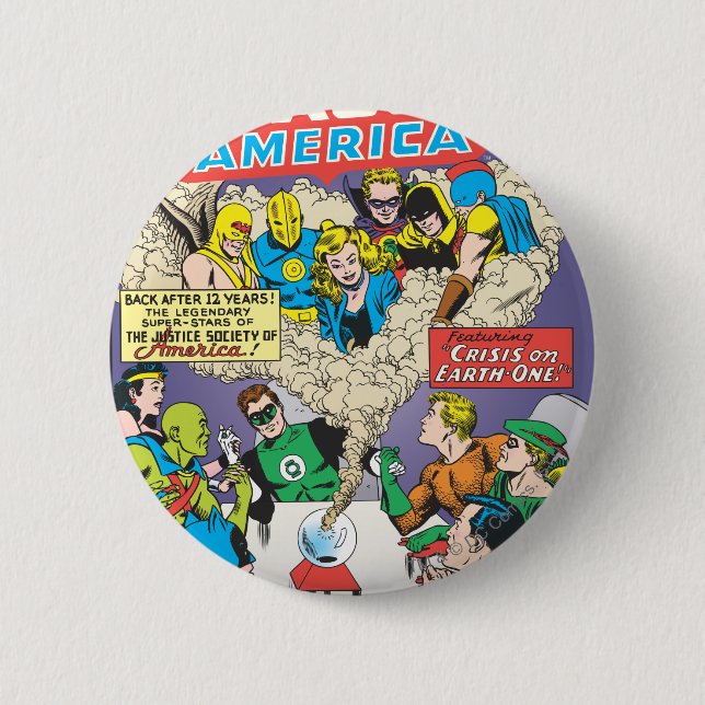 Justice League of America Issue #21 - Aug 6 Cm Round Badge (Front)