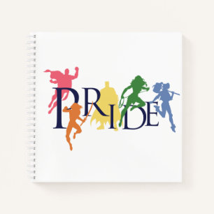 Justice League Pride Character Silhouettes Notebook