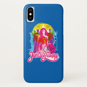 Justice League Retro Group & Logo Pop Art iPhone X Case