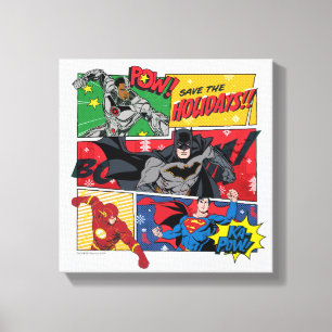 Justice League "Save the Holidays!" Canvas Print