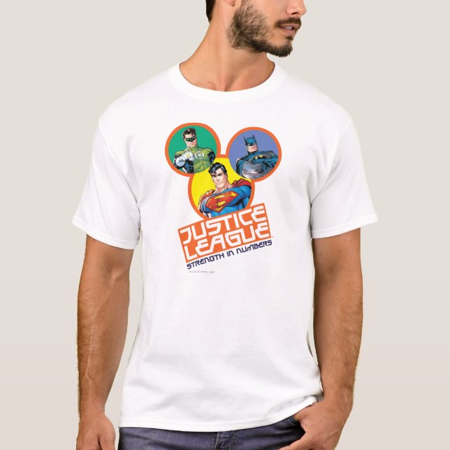 Justice League "Strength in Numbers" T-Shirt (Front)