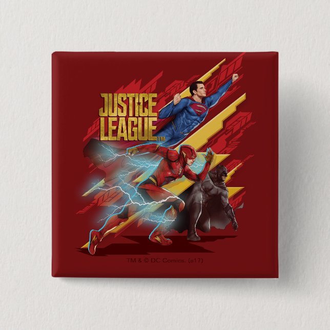 Justice League | Superman, Flash, & Batman Badge (Front)