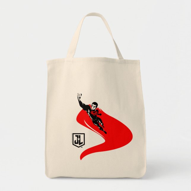 Justice League | Superman Flying Noir Pop Art Tote Bag (Front)