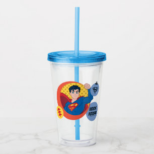Justice League Superman Holiday Bauble Acrylic Tumbler