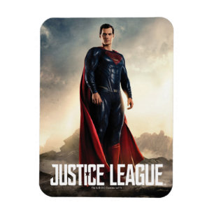 Justice League Superman On Battlefield Magnet