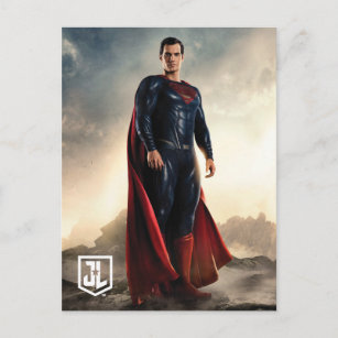 Justice League   Superman On Battlefield Postcard