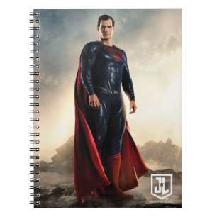 Justice League Superman On Battlefield Spiral Notebook